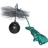 AERZETIX - Set di spazzacamino - attrezzi per pulizia canne fumarie - spazzola metallica Ø200mm - corda Ø5mm lunghezza 10m - sfera 1.8kg - moschettone - C49985