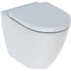 GEBERIT - ICON VASO A PAVIMENTO RIMFREE BTW FILO PARETE A CACCIATA CON FISSAGGIO NASCOSTO E SEDILE WC STANDARD BIANCO 500.828.00.1