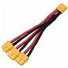 Nuofany XT60 Connettore batteria parallela maschio/femmina Cavo di estensione Y Splitter 3-Way 14AWG Cavo in silicone per motore RC batteria (1 maschio a 3 femmine)