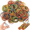 GEERDAN 500 Pezzi Elastici Gomma Colorati di Cartelle, per Scuola Casa Ufficio 38mm Dimensioni