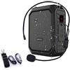 SHIDU Amplificatore vocale portatile, SHIDU Amplificatore vocale personale 18W con microfono cablato Cuffie Altoparlante Bluetooth impermeabile Sistema PA ricaricabile per esterni, insegnanti, spiaggia