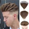 Lordhair Parrucca Uomo PU Frontale,100% Remy Human Hair per Protesi Capelli da Uomo,Toupee European Human Hair Pieces For Men