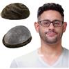 Lordhair Protesi Capelli Uomo, Pelle Super Sottile da 0,03 mm Tutti con loop a V Parrucca da Uomo per Sistema Capillare da 8x10 Pollici Dimensione Della Base