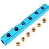 Create idea Splitter per blocco collettore Filettatura BSP da 1/4 di pollice 6 vie 9 porte Distributore di aria compressa Accoppiatore per tubo flessibile dell'aria