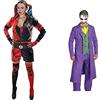 Ciao- Harley Quinn Costume Travestimento Ragazza Donna Originale DC Comics & Joker Costume Adulto Originale DC Comics