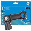 M-Wave Attacco manubrio unisex, per adulti, ST-C2.1 AHEAD nero, regolabile da 0° a 90°, 90 mm, per 31,8 mm