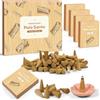 Scent-Hi Coni di Incenso Palo Santo 120 Coni - Set di 8 Scatole di 15 Coni Fresco Fragranza Legno di Sandalo - Fragranze per Relax, Meditazione e Per la Casa e L'arredamento 1 Porta Coni