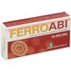ABI PHARMACEUTICAL FERROABI 20 confetti al gusto cioccolato - Integratore alimentare a base di ferro, acido folico e vitamine