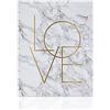 Declea Quadro effetto marmo Love Amore Pronto da appendere - Quadri Moderni Decorazione d'interni Parete Canvas Arte, Declea Home Decor