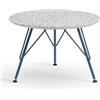 Midj Coffee Table Bolle tavolino tondo o rettangolare in metallo e legno o ceramica di Midj