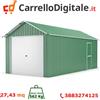 notek Box in Acciaio Zincato Casetta da Giardino in Lamiera Box Auto 3.60 x 7.60 m x h3.07 m - 562 KG - 27.4 metri quadri - VERDE