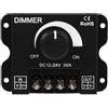 12v 24v 30a DIMMER DI POTENZA 720w MAX POTENZIOMETRO MANUALE PER LED STRIP B6E3