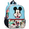 Disney Zaino Scuola Disney Mickey Be Cool Adattabile a Trolley Blu 25x32x12 cm Poliestere 9,6L