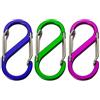 Holesto Set di 3 mini moschettoni - Moschettoni piccoli a S - Moschettone portachiavi - Moschettoni ganci doppio - Portachiavi nero - Moschettoni outdoor - Moschettone alluminio (Multicolore 52x23 mm)
