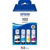 EPSON MULTIPACK 4 BOTTIGLIE INCHIOSTRI ORIGINALI EPSON ECOTANK 102 NERO 127ml + COLORI 70ml - EPSON - C13T03R640