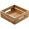 Leone Cassetta per alimenti - 20 x 20 x 7 cm - legno di acacia - Leone (unità vendita 1 pz.)