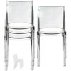 Grandsoleil Sedia B-side - 48 x 50 x 81,5 cm - policarbonato - trasparente - Grandsoleil - conf. 4 pezzi (unità vendita 1 pz.)