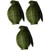 Toyland® Confezione da 3 Bombe a Mano Verdi Giocattolo dell'Esercito per Bambini - con Luce Lampeggiante e Suono - Gioco di Ruolo