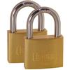 Kasp K12025D2 Lucchetto, pacco doppio ottone, 25 mm, serie 120 con la stessa chiusura, oro