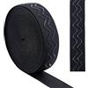 GORGECRAFT 5 Yards 20mm Largo Nastro Elastico Antiscivolo Onda Silicone Elastico Pinza Banda Elastica Gomme Elastiche Cintura per Abbigliamento Fai-da-Te Cucito Pantaloncini Sportivi Accessori, Nero