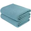 Polyte - telo bagno in microfibra - tessuto a nido d'ape - verde - oversize - 76,2 x 152,4cm - 2 pezzi