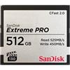 SanDsik SanDisk Extreme PRO CFast 2.0 Scheda di Memoria da 512 GB, fino a 525 MB/sec