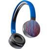 Music Sound - Cuffie Bluetooth con archetto estensibile, colorate, senza fili, con microfono, indicatore LED e telecomando su pavillions, energia