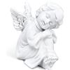 Cyrank Angelo Custode Statuetta, Statua Angelo Custode Statuetta di Cherubina Statuette di Angelo in Resina Statua Statue di Piccoli Angeli Dormienti Scultura di Angeli Adorabili statua decorativa da giardin