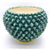CERAMICHE CALTAGIRONE Portavaso Pigna in Ceramica di Caltagirone Verde cm 35