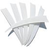 SHARROW 50pcs Piuma di Freccia 5 Pollici Tiro con L'Arco Freccia Fletching Destra Wing Shield Cut (Bianco)