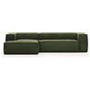 La Forma Divano Blok 3 posti chaise longue sinistra in velluto a coste spesso