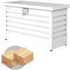 Biohort Baule postale per pacchi impermeabile biohort paket-box 100 in acciaio zincato bianco 195 lt 101x46x61 cm - cod. 61910