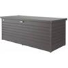 Biohort Baule da esterno impermeabile biohort 180 in acciaio zincato grigio scuro metallizzato 800 lt 181x79x71 cm - cod. 65030