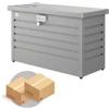 Biohort Baule postale per pacchi impermeabile biohort paket-box 100 in acciaio zincato grigio quarzo metallizzato 195 lt 101x46x61 cm - cod. 68910