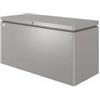 Biohort Baule da esterno impermeabile biohort loungebox 160 in acciaio zincato grigio quarzo metallizzato 850 lt 160x70x83,5 cm - cod. 68065