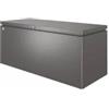 Biohort Baule da esterno impermeabile biohort loungebox 200 in acciaio zincato grigio scuro metallizzato 1400 lt 199x80x81 cm - cod. 65075