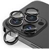 SPARIN 4 Pezzi Pellicola Protezione Fotocamera per iPhone 14 Pro / 14 Pro Max, Vetro Temperato Pellicola Protettiva Lente Telecamera con Lega di Alluminio - Nero