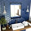 AURLANE Specchio da bagno a LED autoilluminante, 60 x 80 cm, laccato nero opaco, cornice a specchio LED