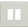 BTICINO Placca Magic 2p scatola tonda alluminio - 500/2/AL
