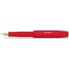 Kaweco - Penna stilografica Classic Sport con pennino in acciaio placcato oro 23 carati e punta in iridio per cartucce d'inchiostro, tratto medio, colore: rosso