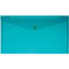 Alevar Busta con Bottone Voucher Formato 22,4x10,4 cm, Portadocumenti in Polipropilene con Chiusura a Pressione, Colore Verde, Confezione da 5 Pezzi