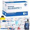 AIESI® kit di reintegro ALLEGATO 1 CON SFIGMOMANOMETRO pacco medicazione per cassetta di pronto soccorso aziende più 3 dipendenti, Conforme DM388/DL81, Made in Italy
