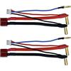 Nuofany RC Car - Cavo di collegamento rigido per auto RC Deans T, presa 90°, 5 mm, 12 AWG per batteria al litio da 2S, 7,4 V