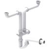 Sifone salvaspazio per lavabo, 5/4, Ø 32 mm, sifone salvaspazio per  lavabo, scarico salvaspazio in plastica ABS, scarico accorciabile, 1 1/4  (risparmio di spazio flessibile) : : Fai da te