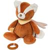 Nattou Peluche Carillon, Panda Rosso Boris, Melodia Tranquillizzante, Ca. 30 cm, Vegano, Boris & Jungo, Arancione