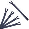 Trimz Cerniera di Arresto unidirezionale con Denti da 4 mm x 5 Pezzi, in Poliestere, 15 cm, Colore Blu Navy, 15 cm