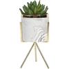 Sleepdown Halo Green Succulente Artificiale Pianta Finta Pianta Marmo Stand per Casa Ufficio Bagno Decorazione Interna Estetica