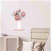 DRAEGER PARIS 1903 Draeger-Sticker Mural Vase Bouquet de Pivoines-Homesticker-Décoration Maison-Grand Format, Multicolor, Moyen