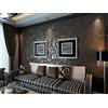 KeTian Modern Luxury 3D Abstract Curve Wallpaper Flocking non tessuto per soggiorno / camera da letto Rotolo di carta da parati 0.7m (2.29 'W) x 8.4m (27.56' L) = 5.88㎡ (63.11 sq.ft) (Black & Browm)