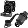 AGRISHOP 12V Spina 3 Poli Presa 3 Poli per Rimorchio,12V Spina E Presa 3 Poli,Spina 3 Poli per Rimorchio Connettore Maschio Femmina Adattatore per RV Caravan Trattore Camion Van Agricole